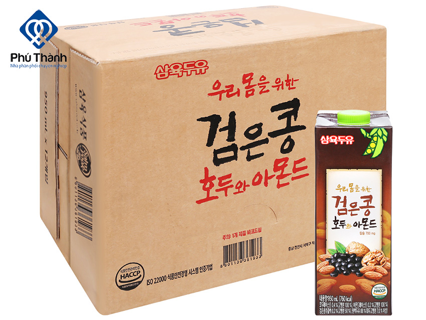 Sữa óc chó Hàn Quốc thùng 12 hộp 950ml