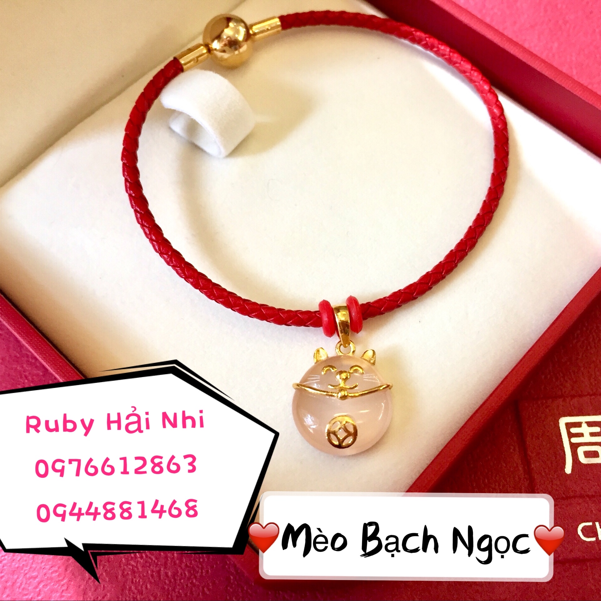 MÈO BẠCH NGỌC BỌC VÀNG 9999 CHOW TAI FOOK Để sở hữu Chow Tai Fook chính hãng xách tay hãy liên hệ Ruby Hải Nhi Hotline: 0976612863 - 0944881468 