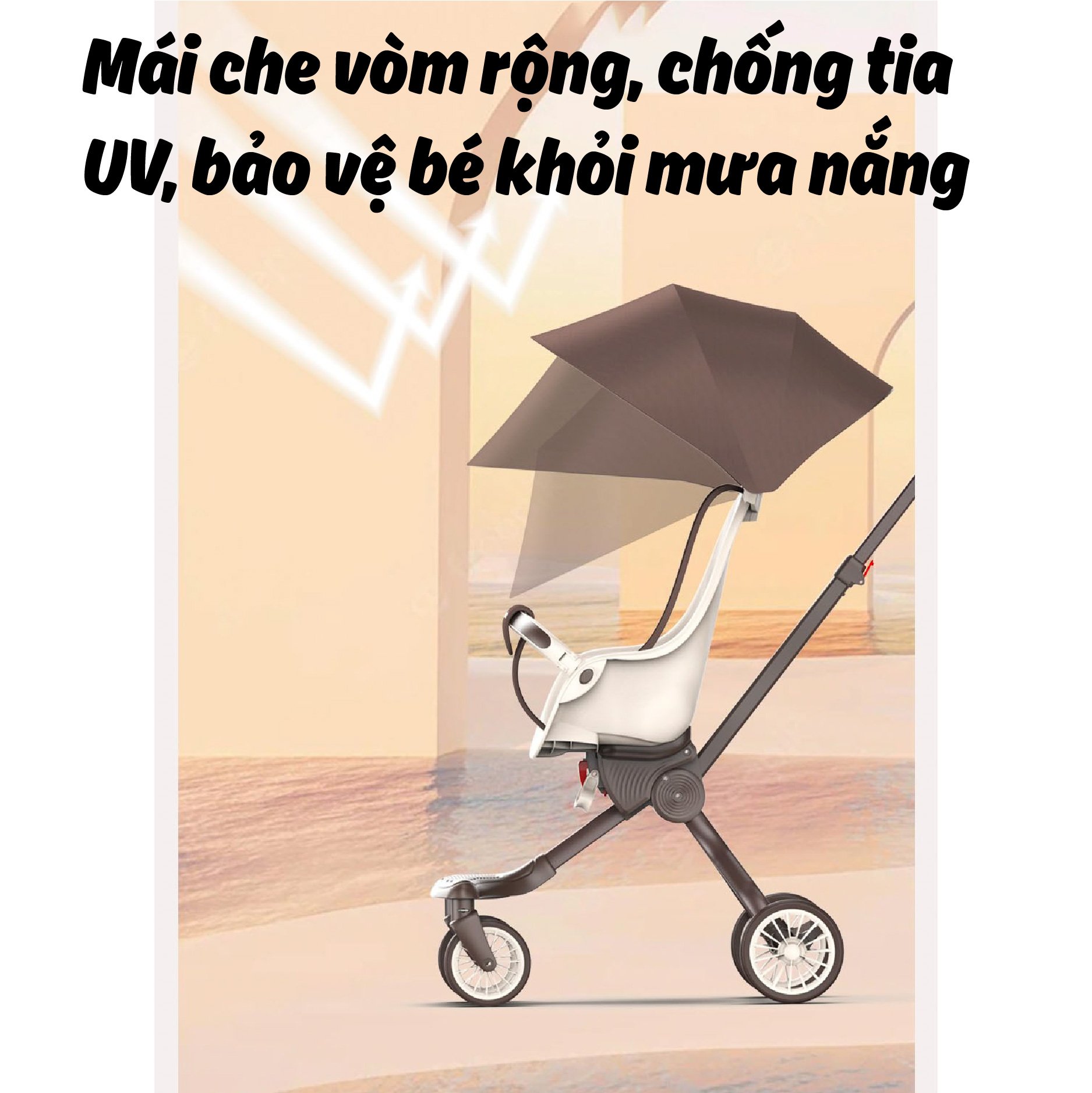 Xe đẩy Baobaohao V13 mái che chống tia UV