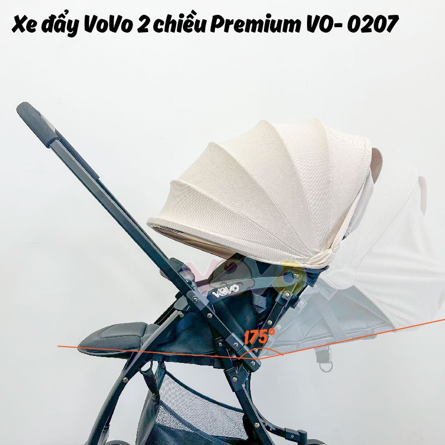 Xe đẩy VoVo 2 chiều Premium ngả 175 độ