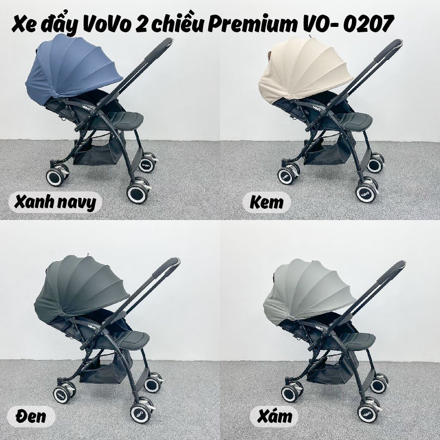 Xe đẩy VoVo 2 chiều Premium có 4 màu sang trọng