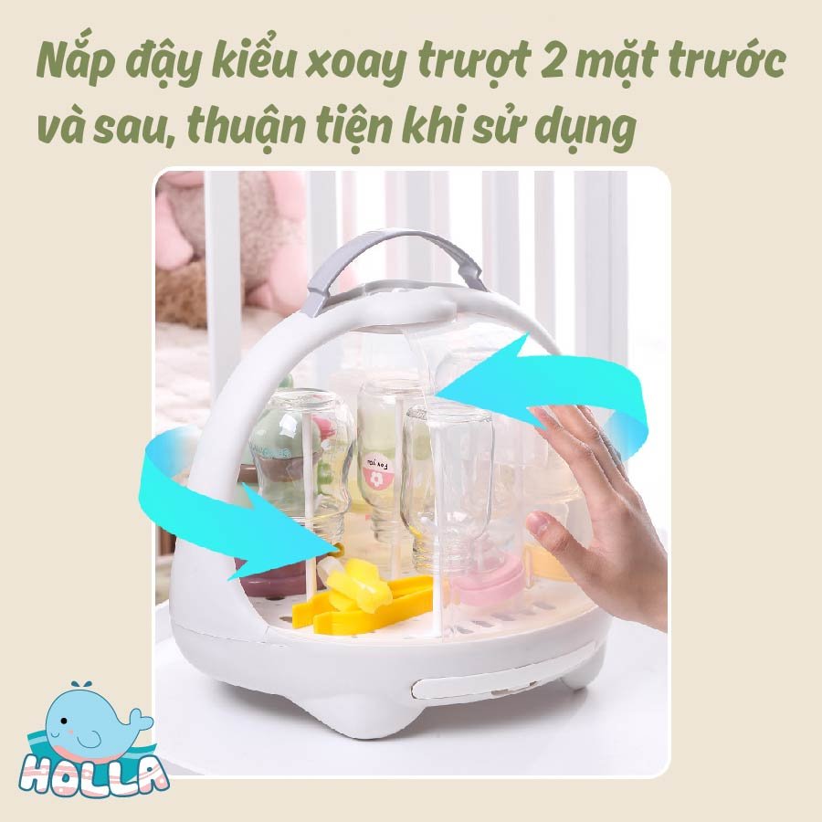 Giá úp bình phi thuyền Holla mở được cả 2 mặt trước và sau