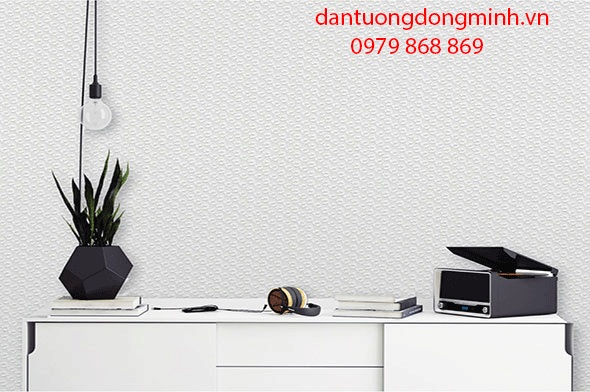 Phối cảnh không gian phòng làm việc sử dụng giấy dán tường HQ Living 70150