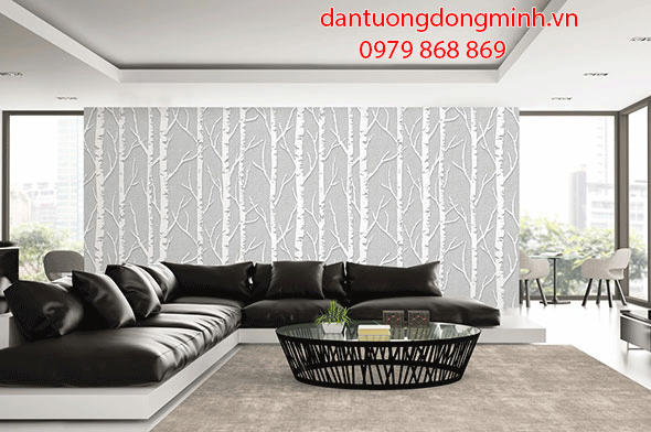 Thiết kế phòng khách sử dụng giấy dán tường HQ Living 70154-1