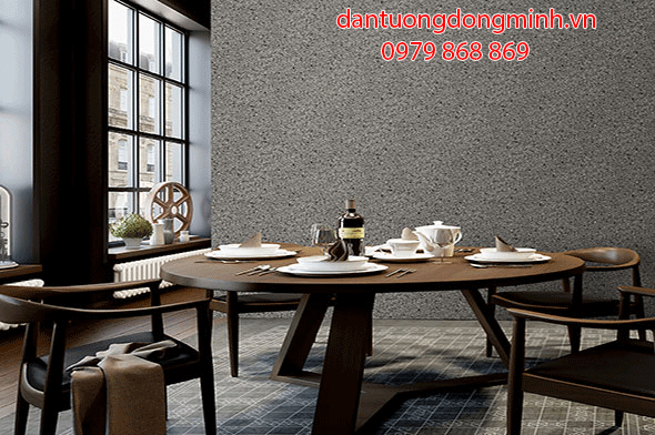 Phối cảnh giấy dán tường HQ Eroom 2004-3 tại một nhà hàng sang trọng