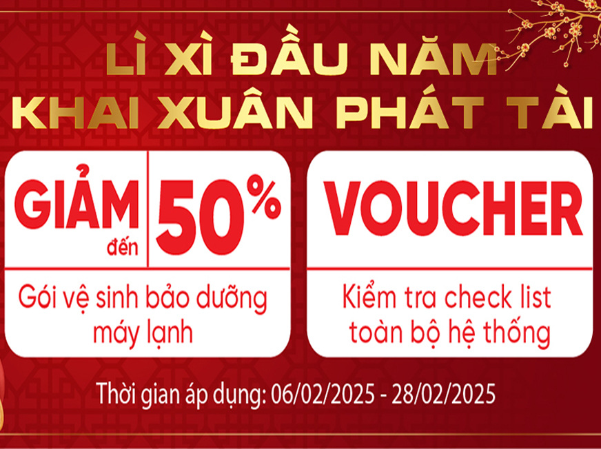 Lì Xì Đầu Năm Giảm Tới 50% Phí Bảo Dưỡng Máy Điều Hòa