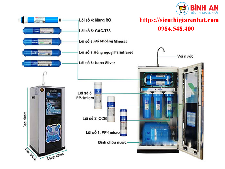 Máy lọc nước Karofi 8 lõi lọc cao cấp nên mua ngay