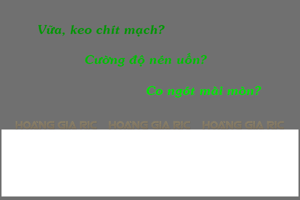 Yêu cầu kỹ thuật đối với vữa, keo chít mạch gạch gốm ốp lát