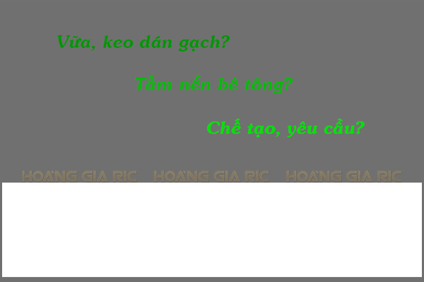 Tấm nền bằng bê tông thử nghiệm vữa, keo dán gạch