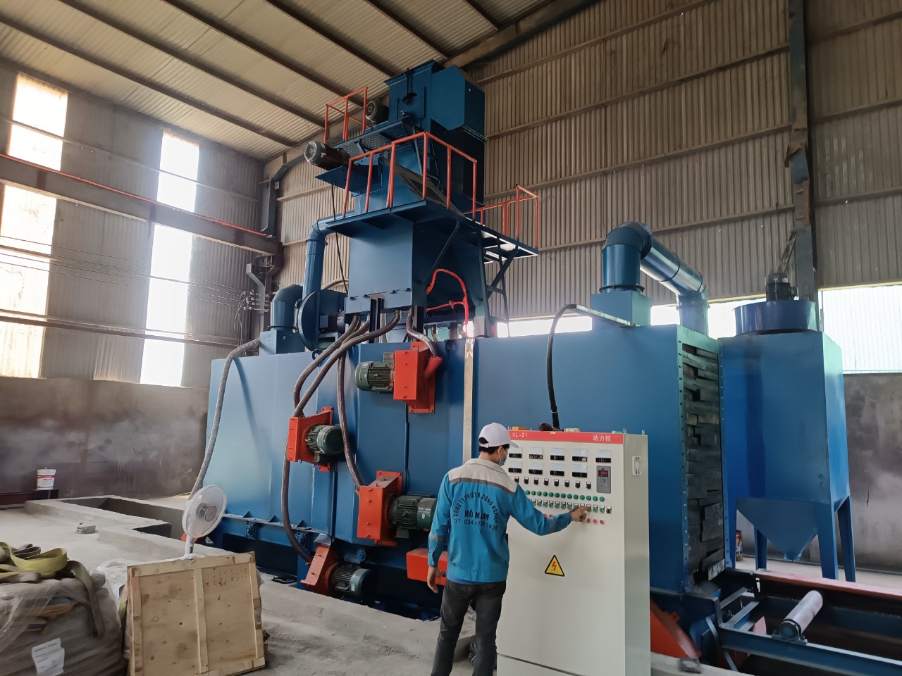 Hệ Thống Phun Bi Làm Sạch Dầm