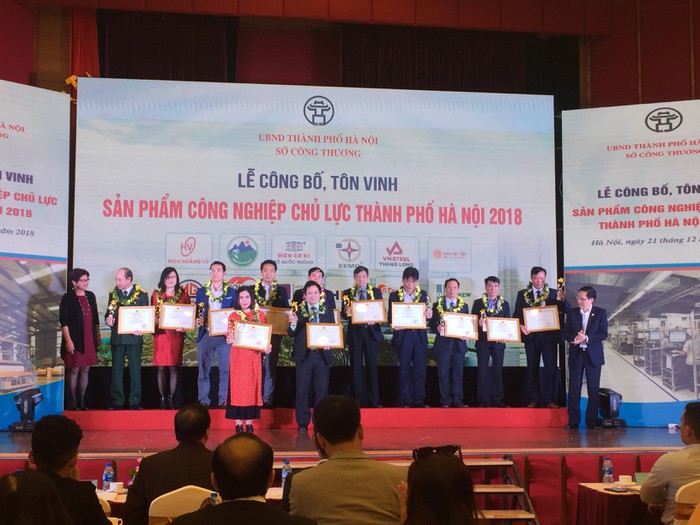 Công bố, tôn vinh sản phẩm công nghiệp chủ lực TP Hà Nội năm 2018