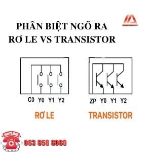 PHÂN BIỆT NGÕ RA KIỂU RƠLE VÀ NGÕ RA TRANSISTOR