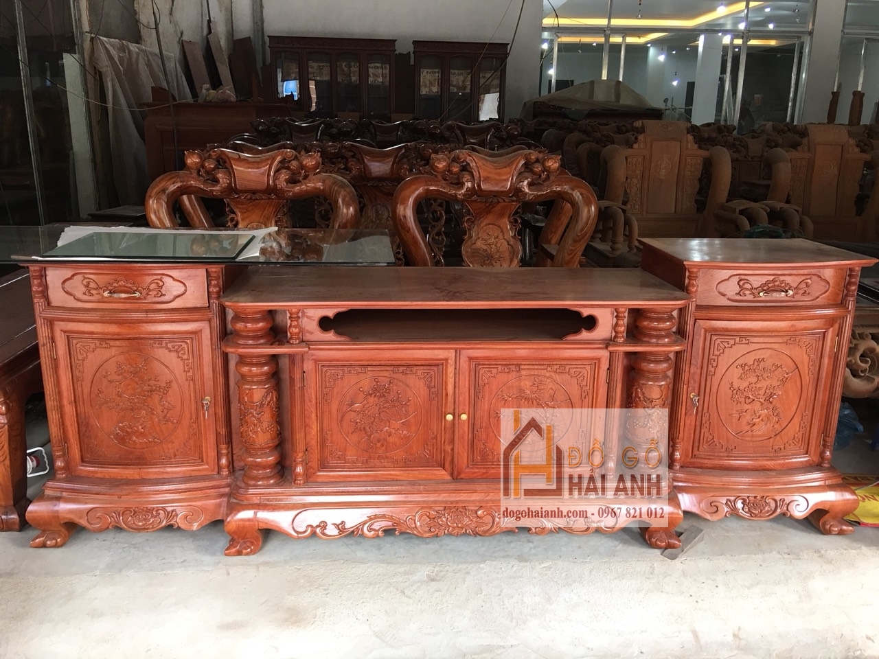Mua kệ tivi phòng khách hiện đại giá rẻ tại Đồ gỗ Hải Anh