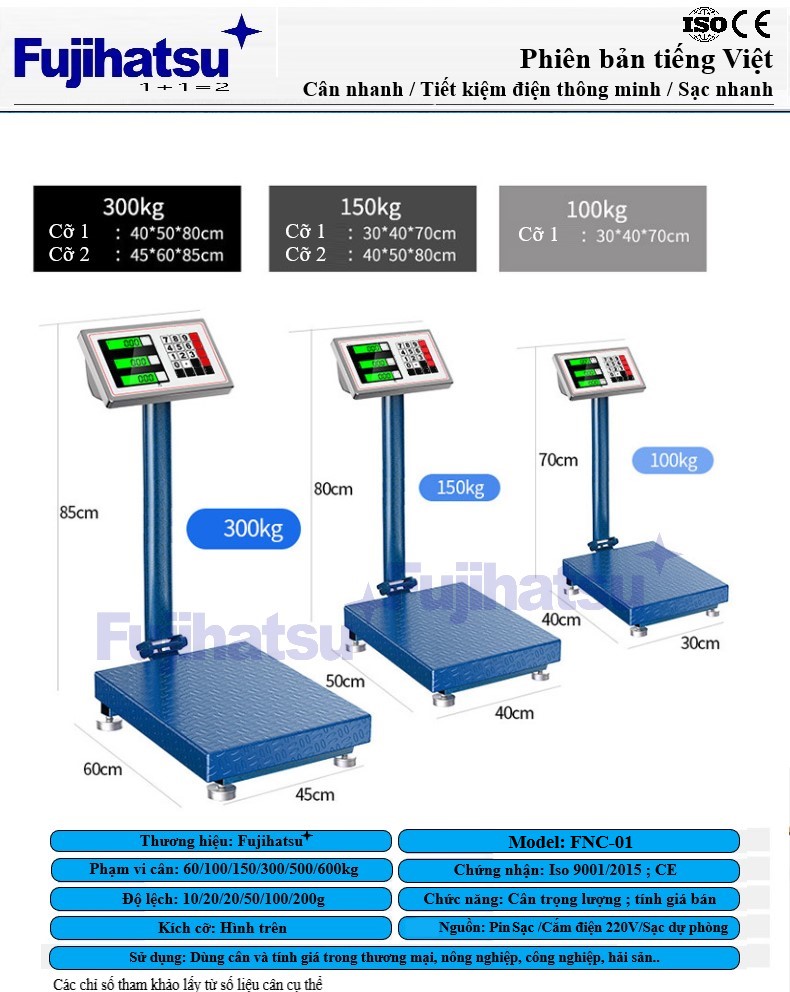 Hướng dẫn sử dụng cân điện tử Fujihatsu model FNC-01/300