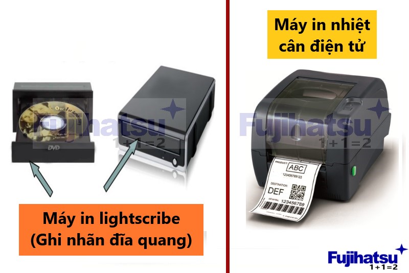 SỰ KHÁC NHAU GIỮA MÁY IN LIGHTSCRIBE VÀ MÁY IN NHIỆT CÂN ĐIỆN TỬ