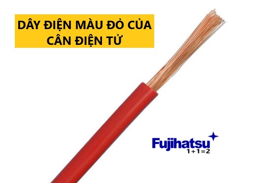 DÂY ĐIỆN MÀU ĐỎ CỦA CÂN ĐIỆN TỬ - CÂN ĐIỆN TỬ FUJIHATSU