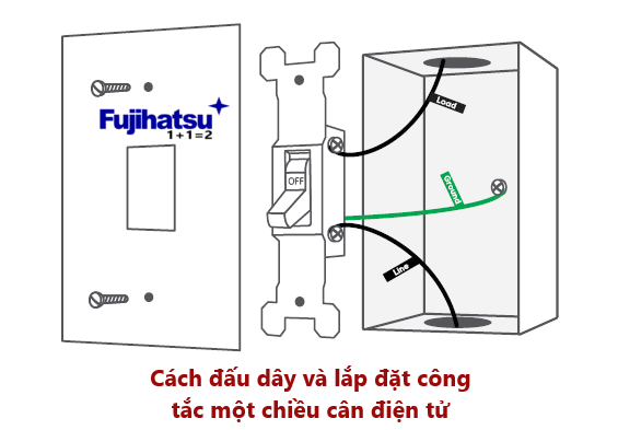 Cách đấu dây và lắp đặt công tắc một chiều cân điện tử