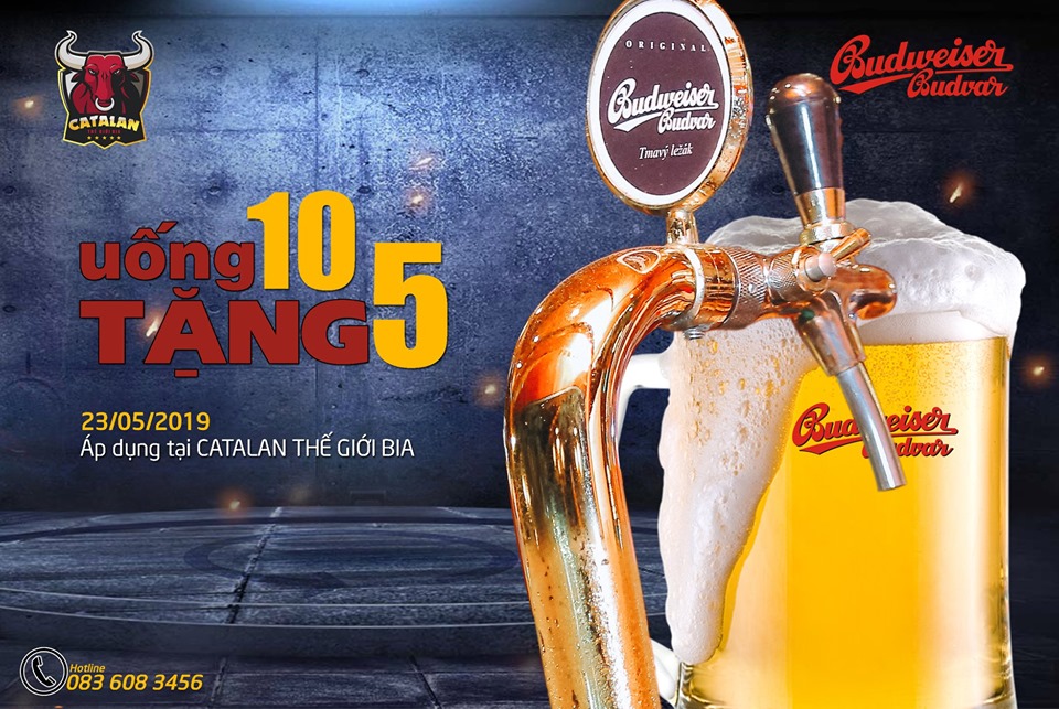 Uống 10 Tặng 5 Budweiser Budvar