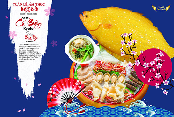 Thưởng Thức Cá Bơn Kyoto - Tặng Bào Ngư Hokkaido