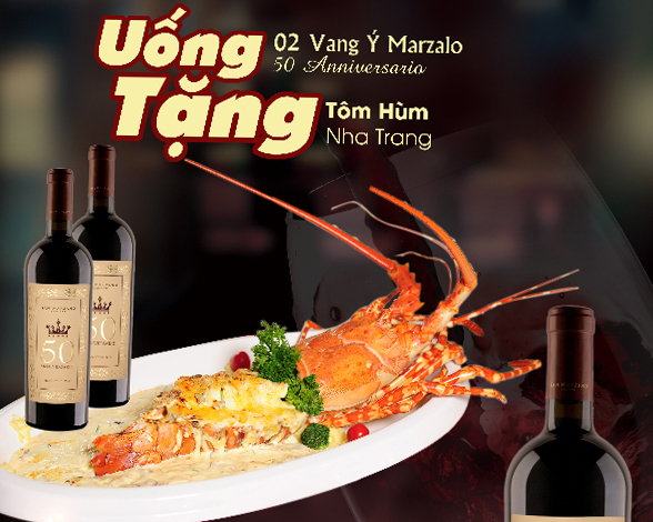 Uống Vang Ý Ăn Tôm Hùm Miễn Phí