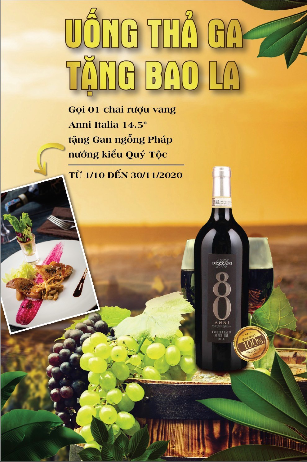 Ưu đãi đẳng cấp cho đầu vang Ý Dezzani 80 Anni Barbera D’Asti Superiore DOCG