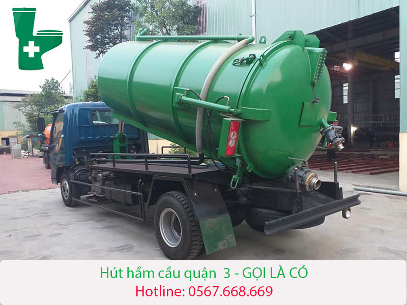 [Rẻ hơn 100k] Hút hầm cầu quận 3 giá rẻ, BH 5 năm, không đục phá