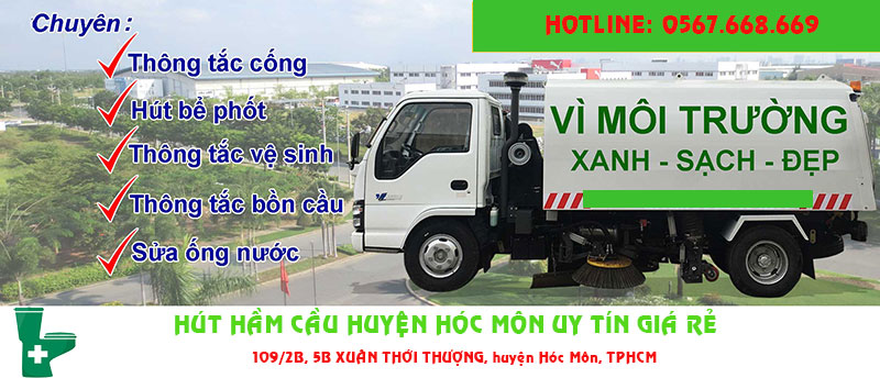 Hút hầm cầu huyện Hóc Môn giá rẻ, BH 3 năm [gọi ngay: 0567.668.669]