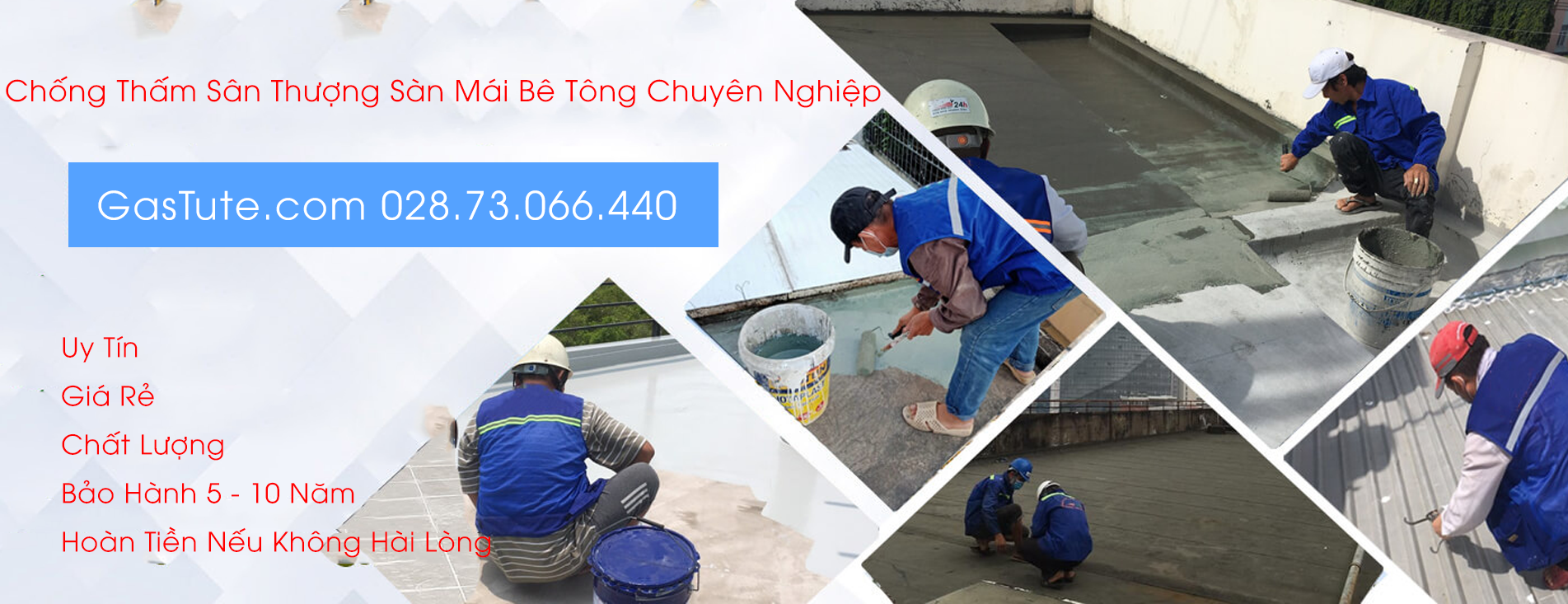 Chống Thấm Sân Thượng Sàn Mái Bê Tông Chuyên Nghiệp