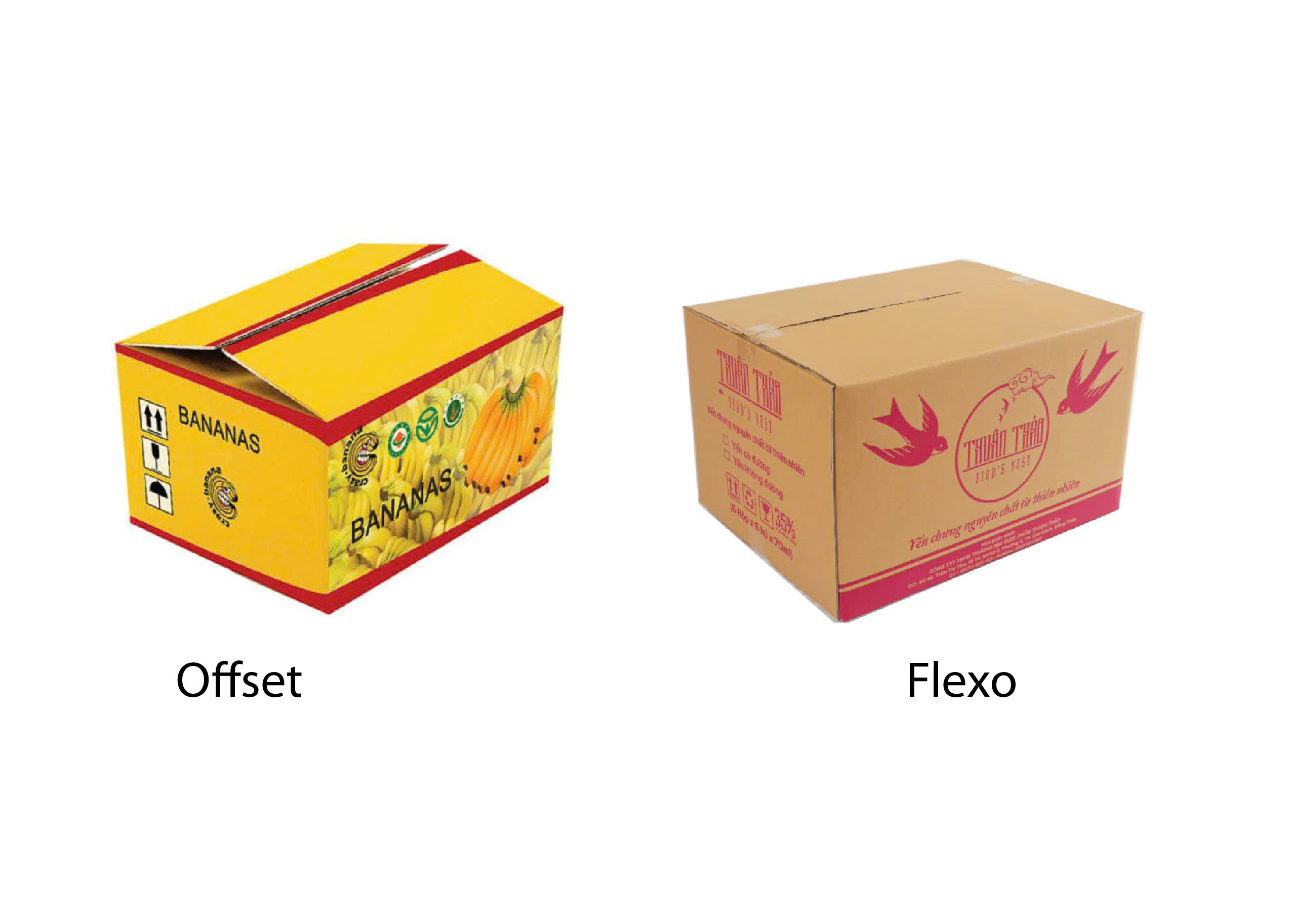 So sánh giữa in offset và flexo khi in trên mặt giấy carton