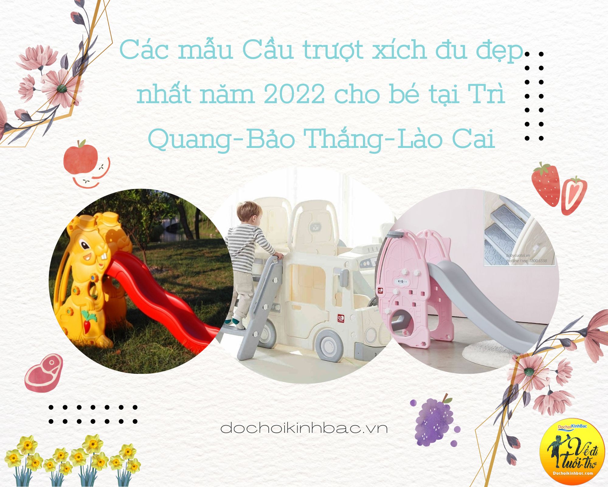 Các mẫu Cầu trượt xích đu đẹp nhất năm 2022 cho bé tại Trì Quang-Bảo Thắng-Lào Cai