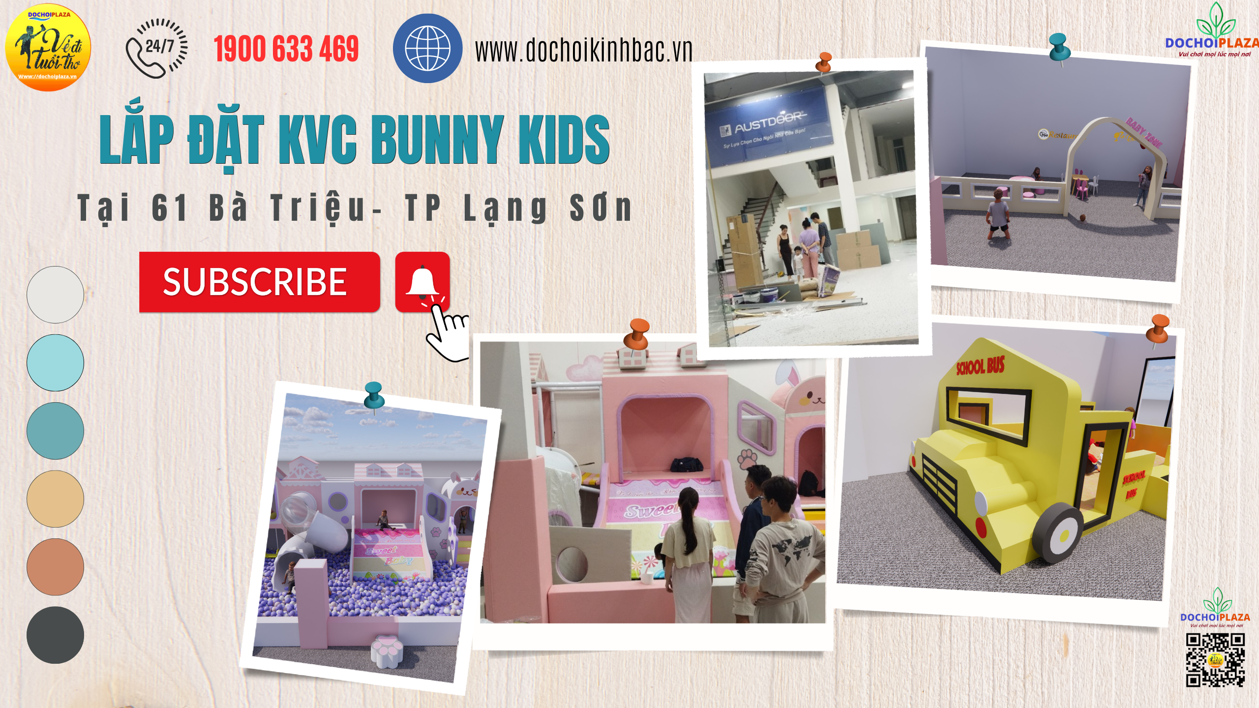 THIẾT KẾ VÀ THI CÔNG LẮP ĐẶT KVC BUNNY KIDS TẠI THÀNH PHỐ CỬA KHẨU LẠNG SƠN