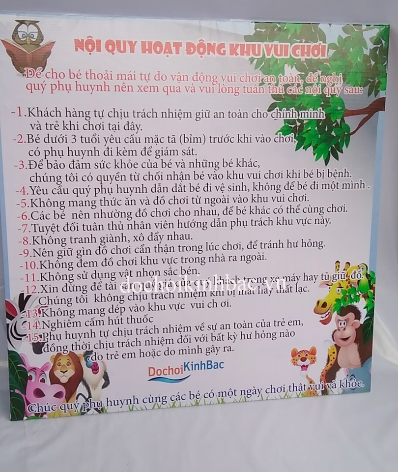 BẢNG NỘI QUY TRÊN CẠN TRONG NHÀ LIÊN HOÀN