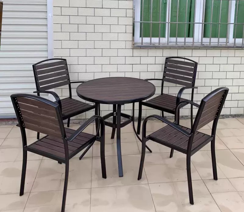 Bàn Ghế Ngoài Trời Polywood BA-D80 Cho Không Gian Ban Công Nhỏ Gọn