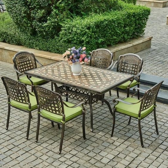Bộ Bàn Ghế Sân Vườn Nhôm Đúc BA-MĐ150