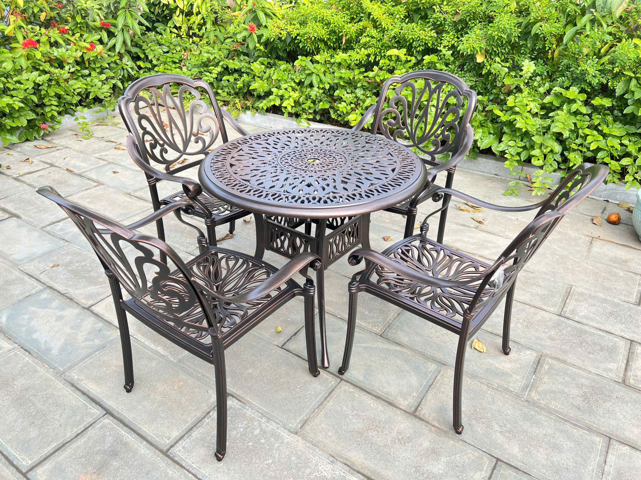 Bàn Ghế Nhôm Đúc Ngoài Trời BA-D90T