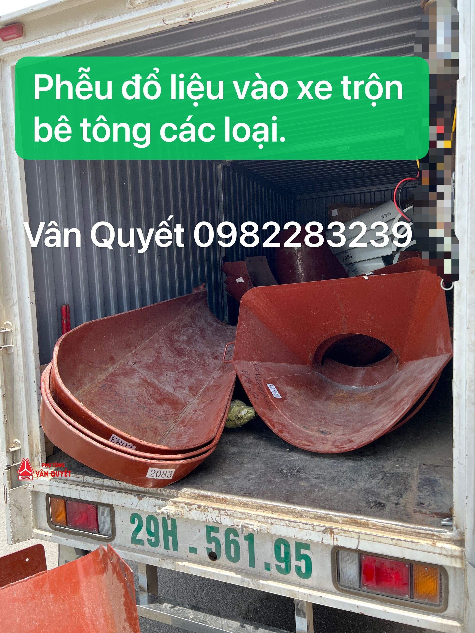 Phụ tùng phụ kiện xe bồn trộn bê tông Howo, Huynhdai, Hino, Faw, Dongfeng, Chenglong, Hongyen, Shacman, Isuzu, Sany