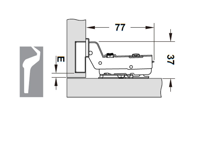 Bản Lề Legato Lọt Lòng Cucina 334.00.063