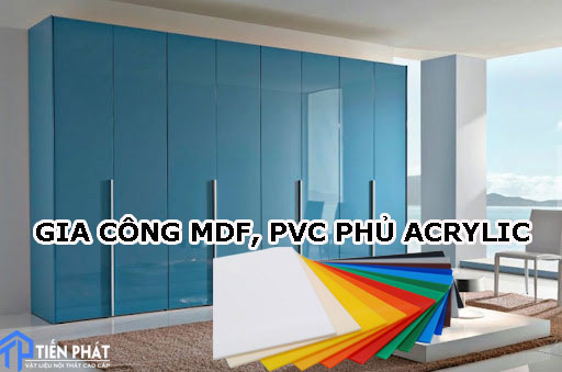 Gia công gỗ MDF, nhựa PVC phủ acrylic không đường line tại Thái Bình, Hải Phòng