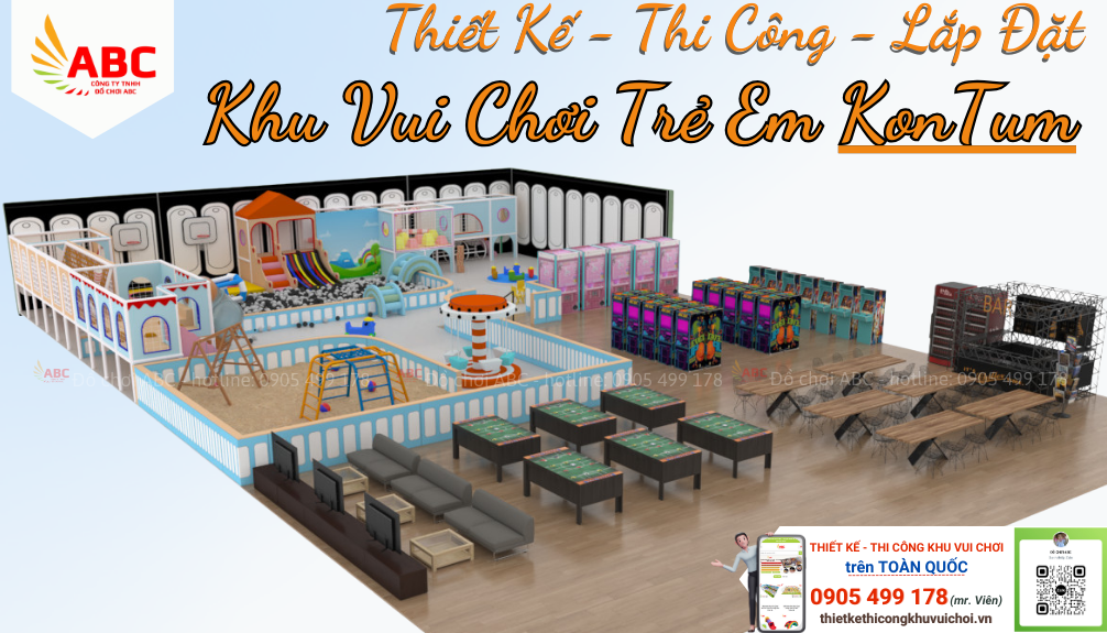 Thiết kế, thi công lắp đặt Khu Vui Chơi trẻ em ở Kon Tum