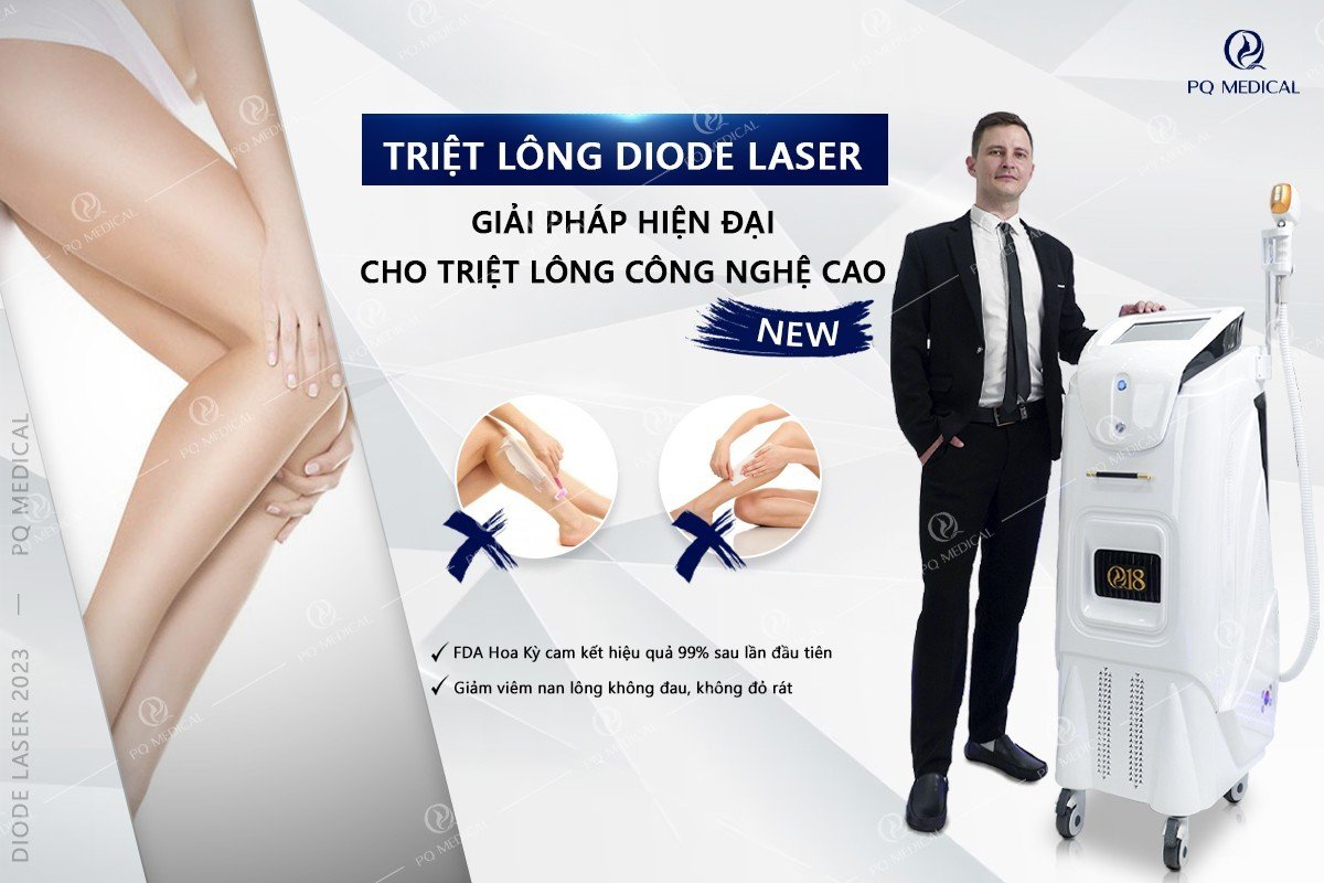 Máy triệt lông Diode Laser - Giải pháp hiện đại cho triệt lông công nghệ cao