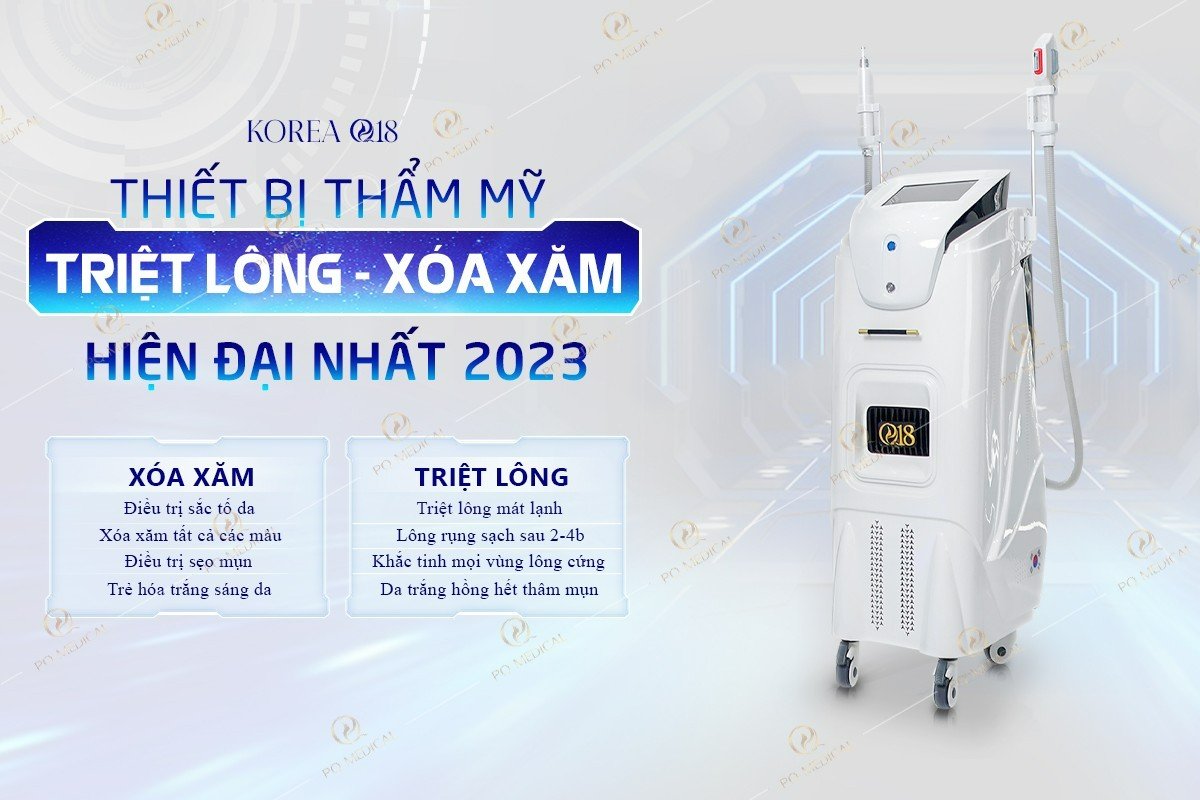 Q18 2IN1 – Thiết bị thẩm mỹ 2 chức năng triệt lông và laser xóa xăm hiện đại nhất 2023