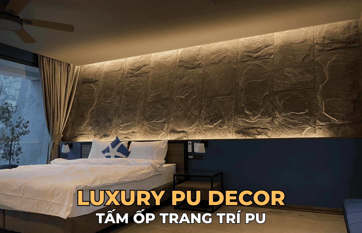 Tấm PU Giả Đá: Lựa Chọn Thay Thế Hoàn Hảo Để Nâng Cấp Phòng Ngủ Sang Trọng Tại TPHCM