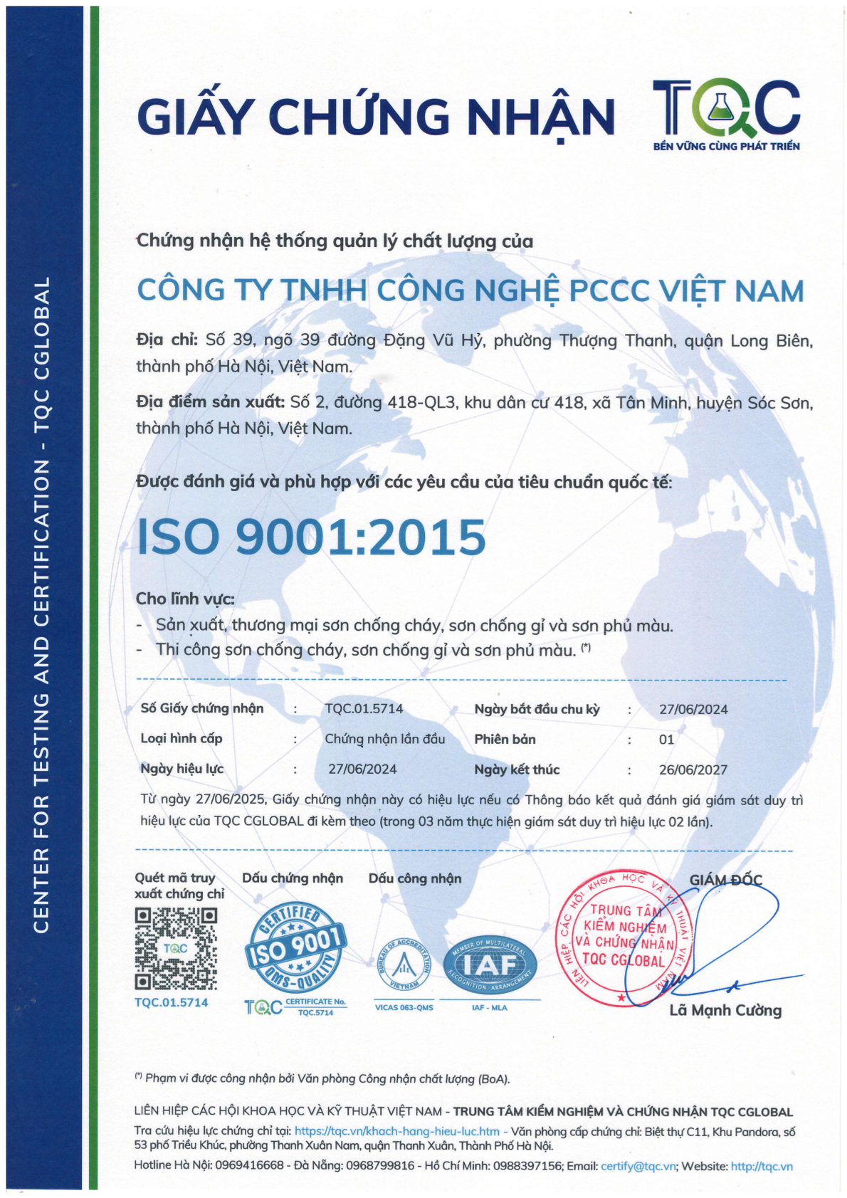 CÔNG TY TNHH CÔNG NGHỆ PCCC VIỆT NAM