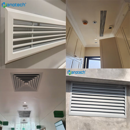 Các loại cửa gió điều hòa âm trần nối ống gió VRV | Hanotech