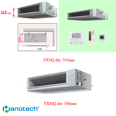 So sánh Daikin FXSQ63PAVE và FXMQ63PAVE 24.200 BTU | Chọn dàn lạnh VRV phù hợp từng công trình