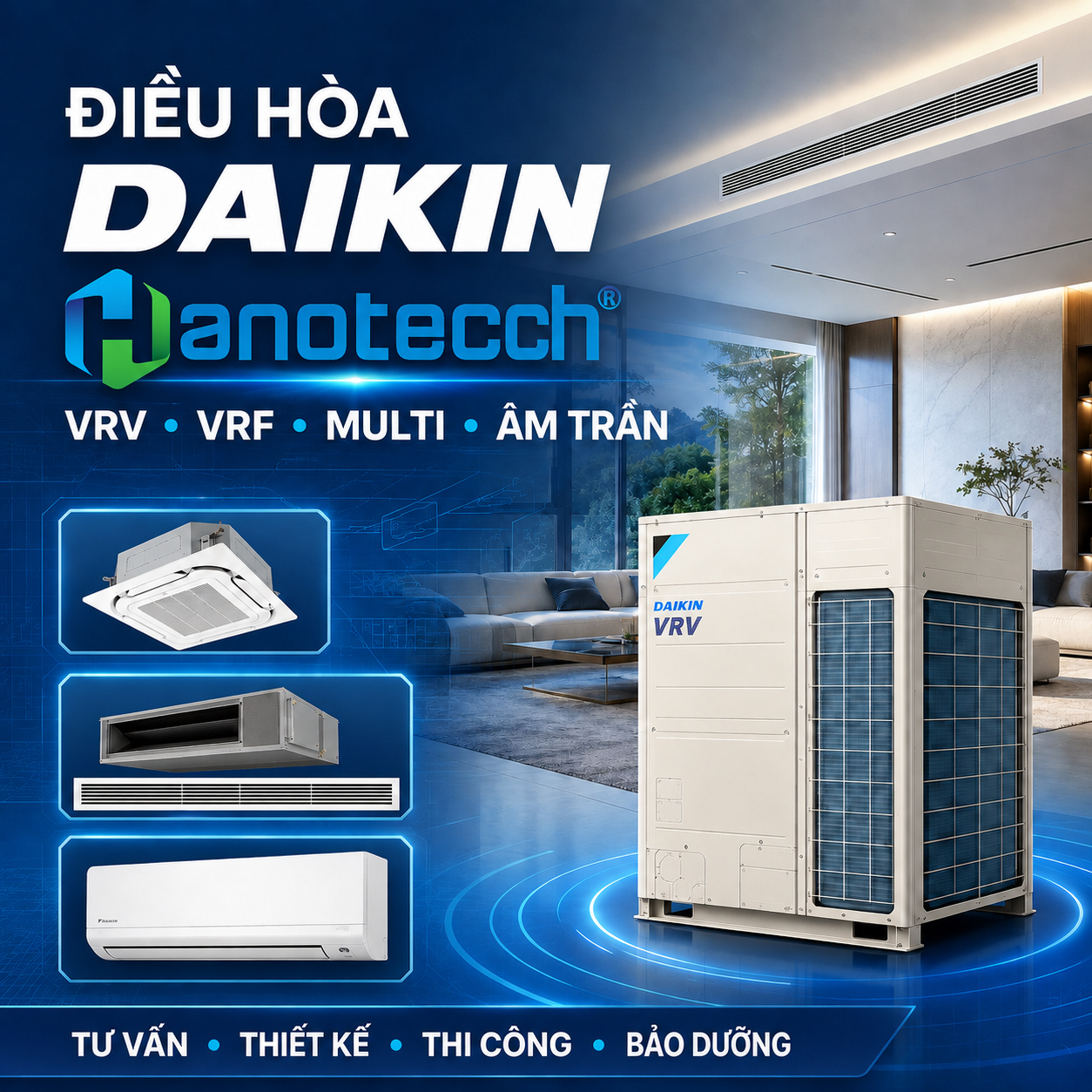 Điều Hòa Daikin Hanotech | Tư vấn, thiết kế, thi Công VRV, VRF, Multi, Âm Trần