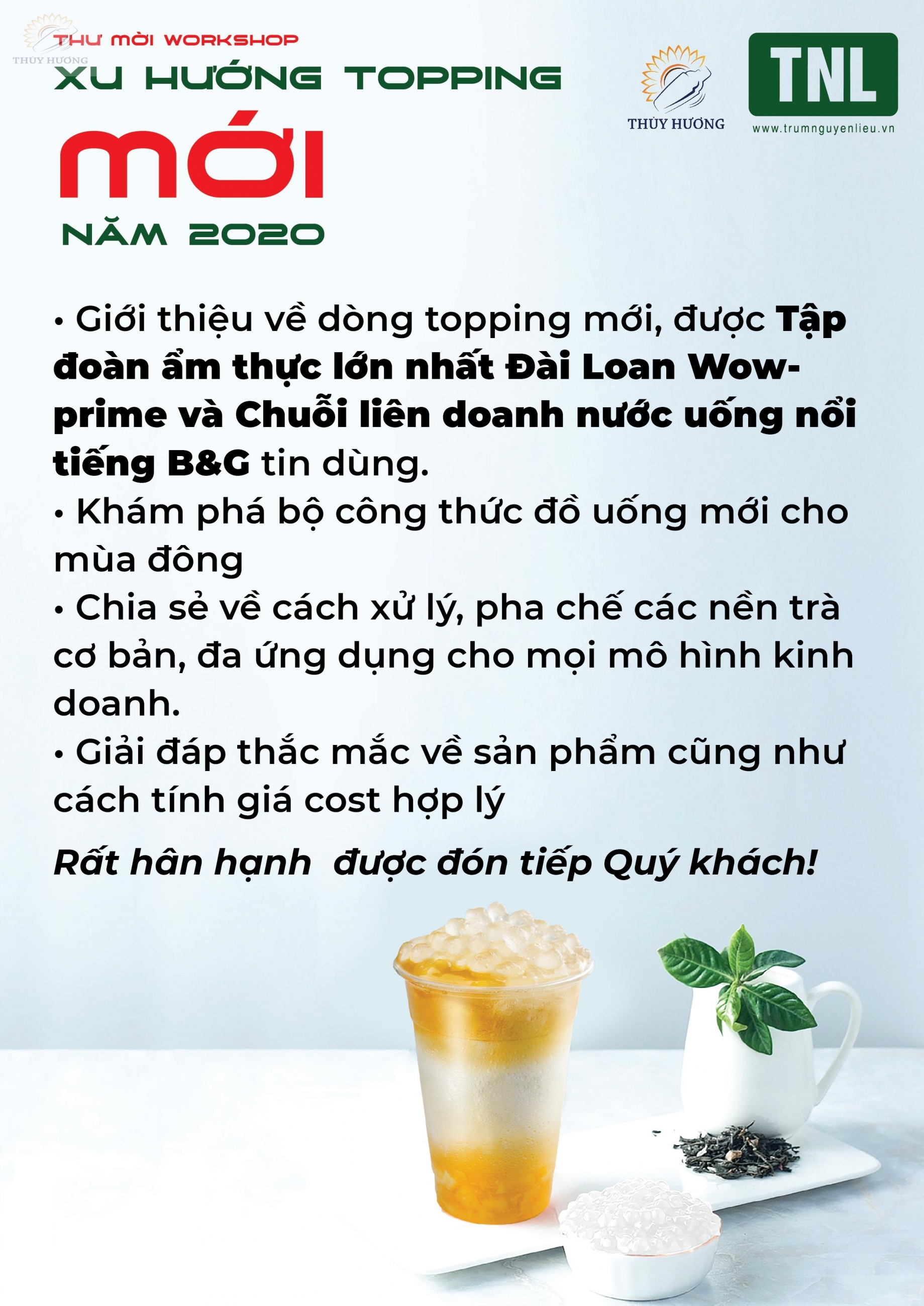 Workshop “TOPPING DAY - XU HƯỚNG TOPPING MỚI NĂM 2020”