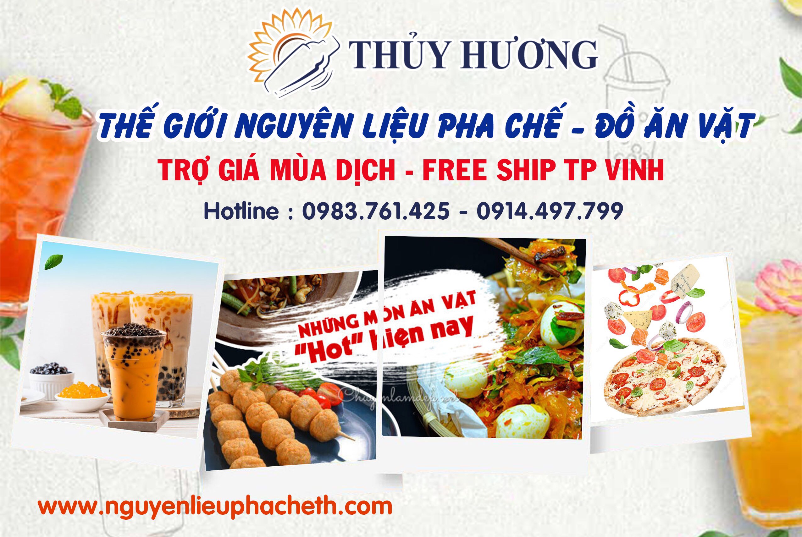 TRỢ GIÁ MÙA DỊCH - MIỄN PHÍ SHIP - Nguyên Liệu Pha Chế, Ăn Vặt tại Vinh, Nghệ An