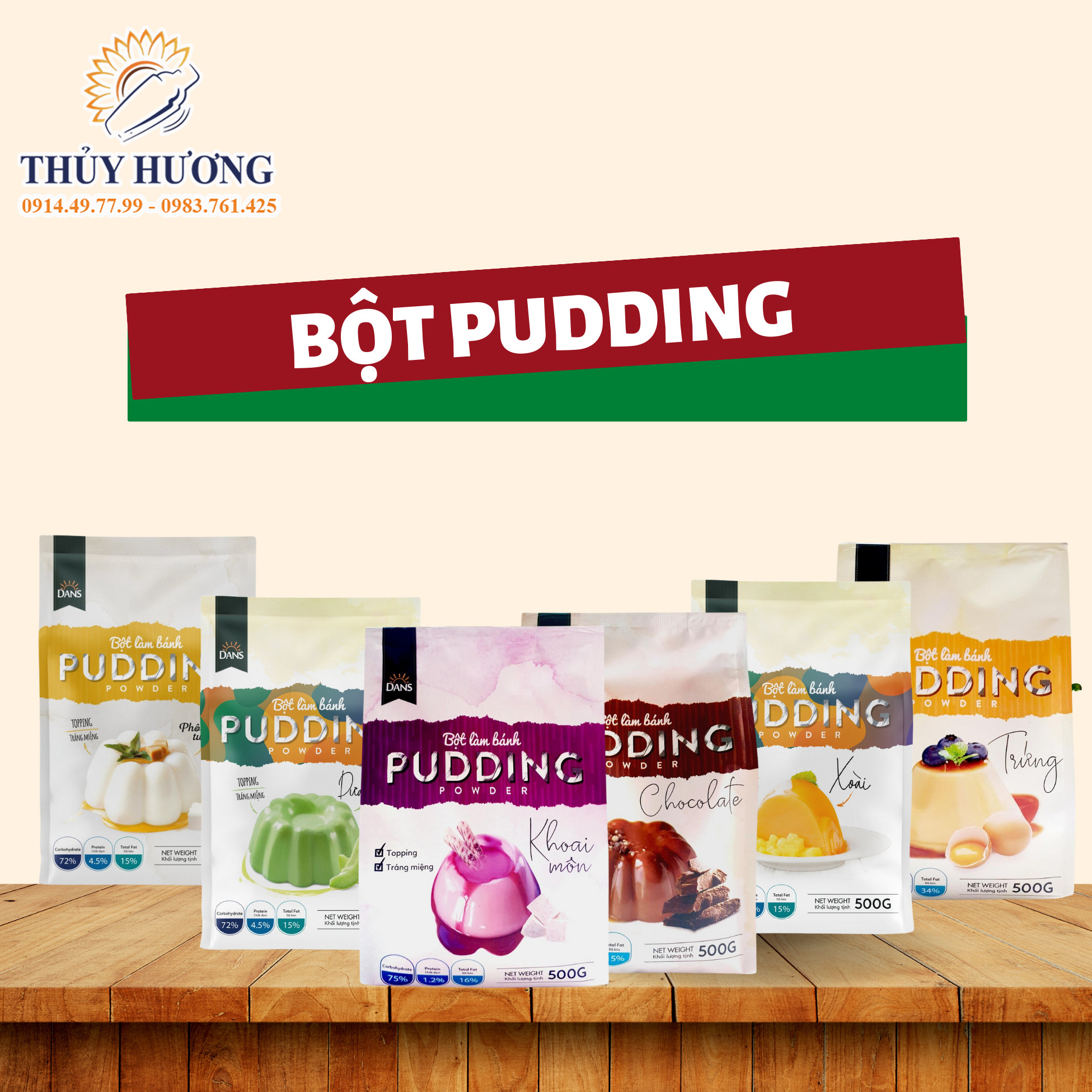 Địa Chỉ Mua Bột Pudding Giá Tốt Tại Vinh