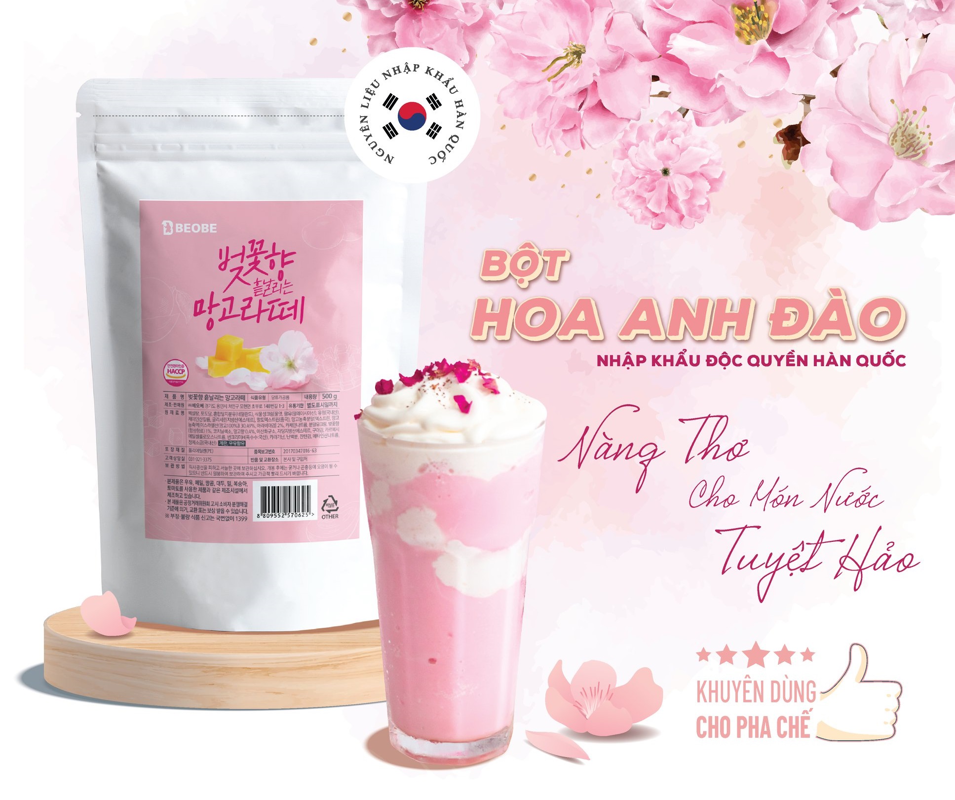 Địa Chỉ Mua Bột Hoa Anh Đào Beobe Tại Vinh, Nghệ An